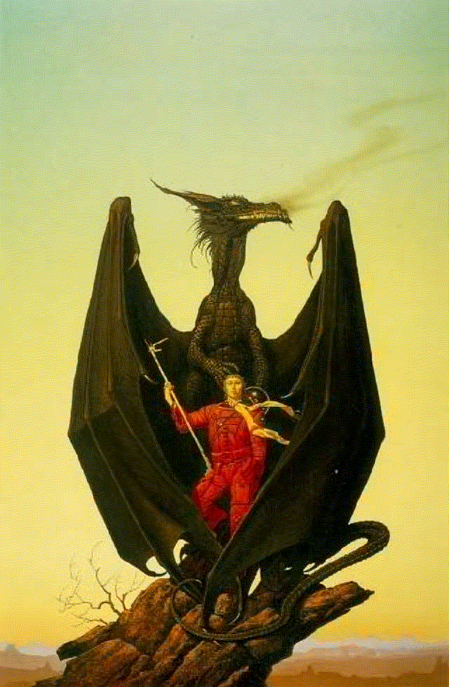 dragon and man