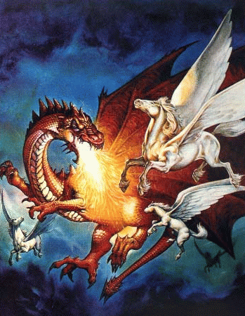 dragon and pegasus