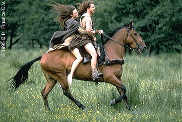 Mel and Catherine(Murron) on horse